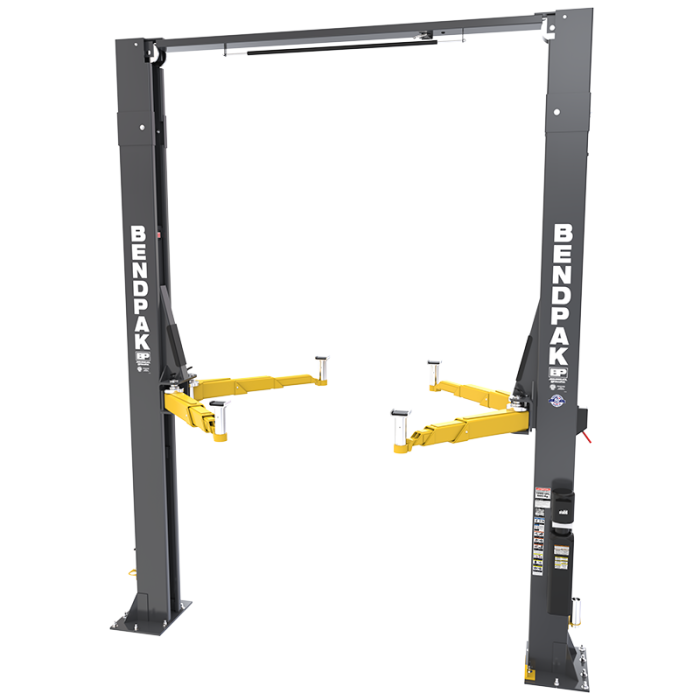 Two Post Truck Lift 12 000 Symmetric Clearfloor Triple Telescoping Arms 12APX 192 5175557 BendPak