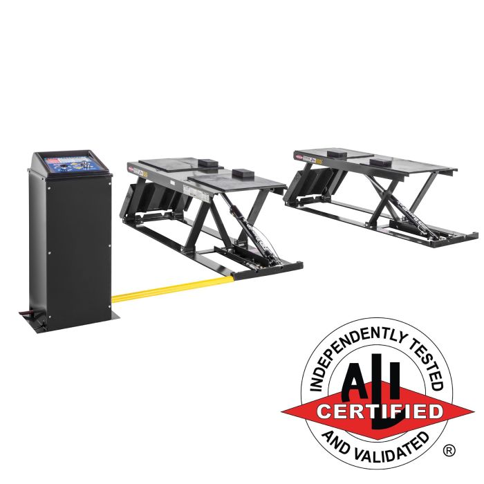 BendPak P9000LTF 9,000-lb low-rise open-center pit-style flush mount lift 208-230V (5175155)