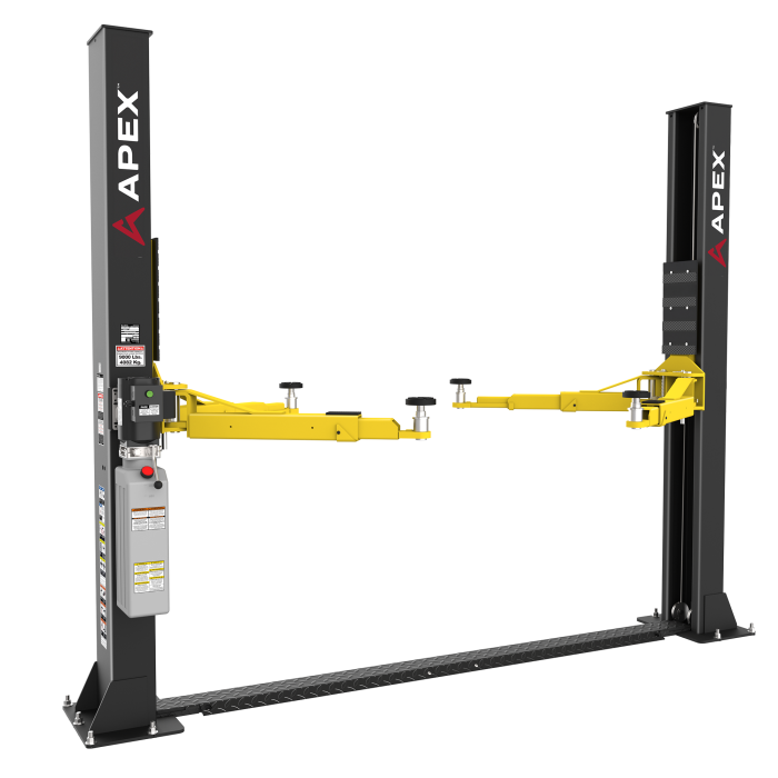 APEX AL9LC Two-Post Lift - 9,000-lb Floorplate Lift - 5176250
