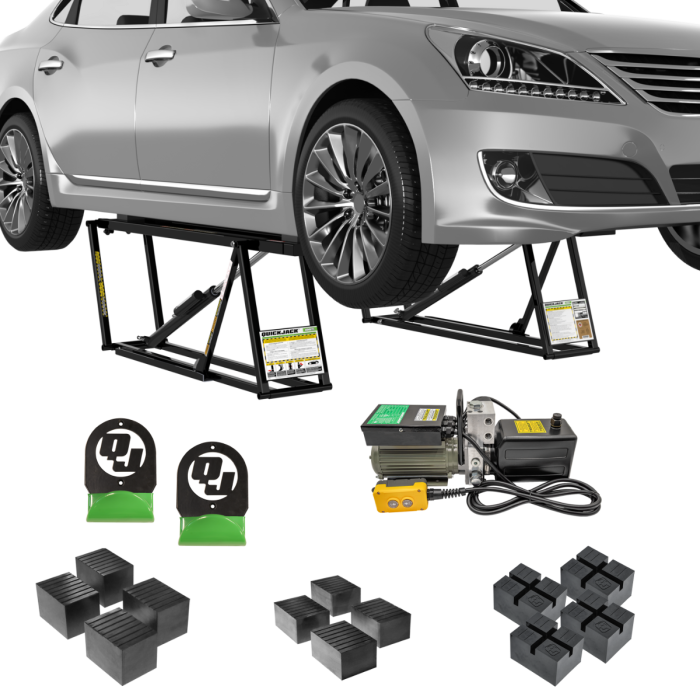 6000TL Bundle QuickJack Lift with Hangers and Pinch Weld Blocks