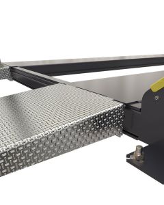 Lightweight aluminum approach ramps used on four-post lifts