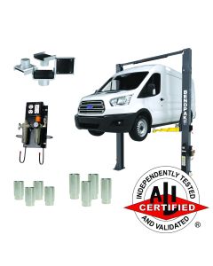 BendPak ALI Certified 10AP-168 Pro Package includes 10AP-168, frame cradle pads, height adapters, and an air electric workstation - 5175644