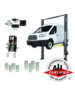 BendPak ALI Certified 10APX-181 Pro Package includes 10APX-181, frame cradle pads, height adapters, and an air electric workstation - 5175649