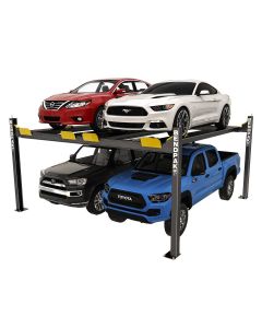 BendPak HD-9SWX double-wide four-post lift 5175024 with 9,000 lb. lifting capacity and extended length runways