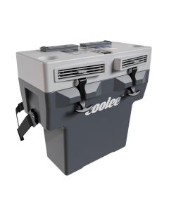 Coolee Tour LX portable golf cart air conditioner with built-in cooler and Bluetooth speakers