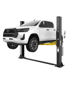 BendPak GrandPrix GP-9LC floorplate two-post lift 5175825 with 9000 lb. capacity, front left view 