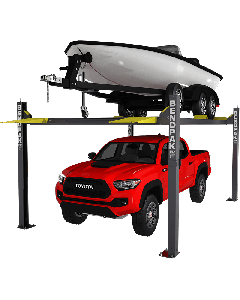 BendPak HD-7500BLX four-post boat lift 5175315 with 7,500 lb. capacity, front left view 