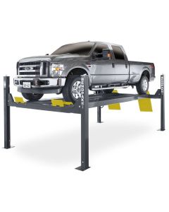 BendPak HDS-14X four-post lift 5175173 with extended length runways, front left view 