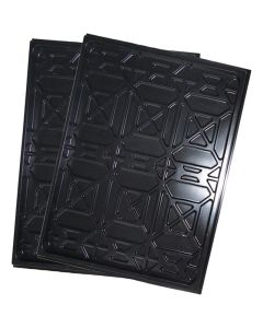 Optional center drip trays that fit between runways on a four post lift