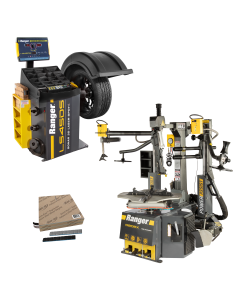 Ranger R80EX tire changer with LS45DS wheel balancer and weights combo – complete tire service solution for auto shops