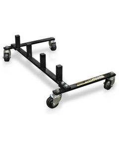 Ranger GoCart 5150600 storage stand for car dollies featuring four upright supports and swivel caster wheels.