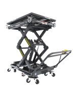 BendPak 5175611 EVS3000 portable EV lift with control pendant attached, highlighting mobile-ready, space-saving design.