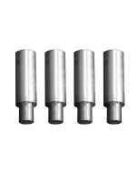 Extended-height 35mm adapters for lift pads on a two-post lift