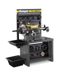 Ranger RL-8500 5150066 precision combination brake lathe station with tool storage and mounted rotor.