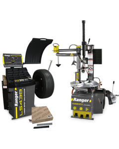 R980AT tire changer, LS43B wheel balancer and steel tape weights