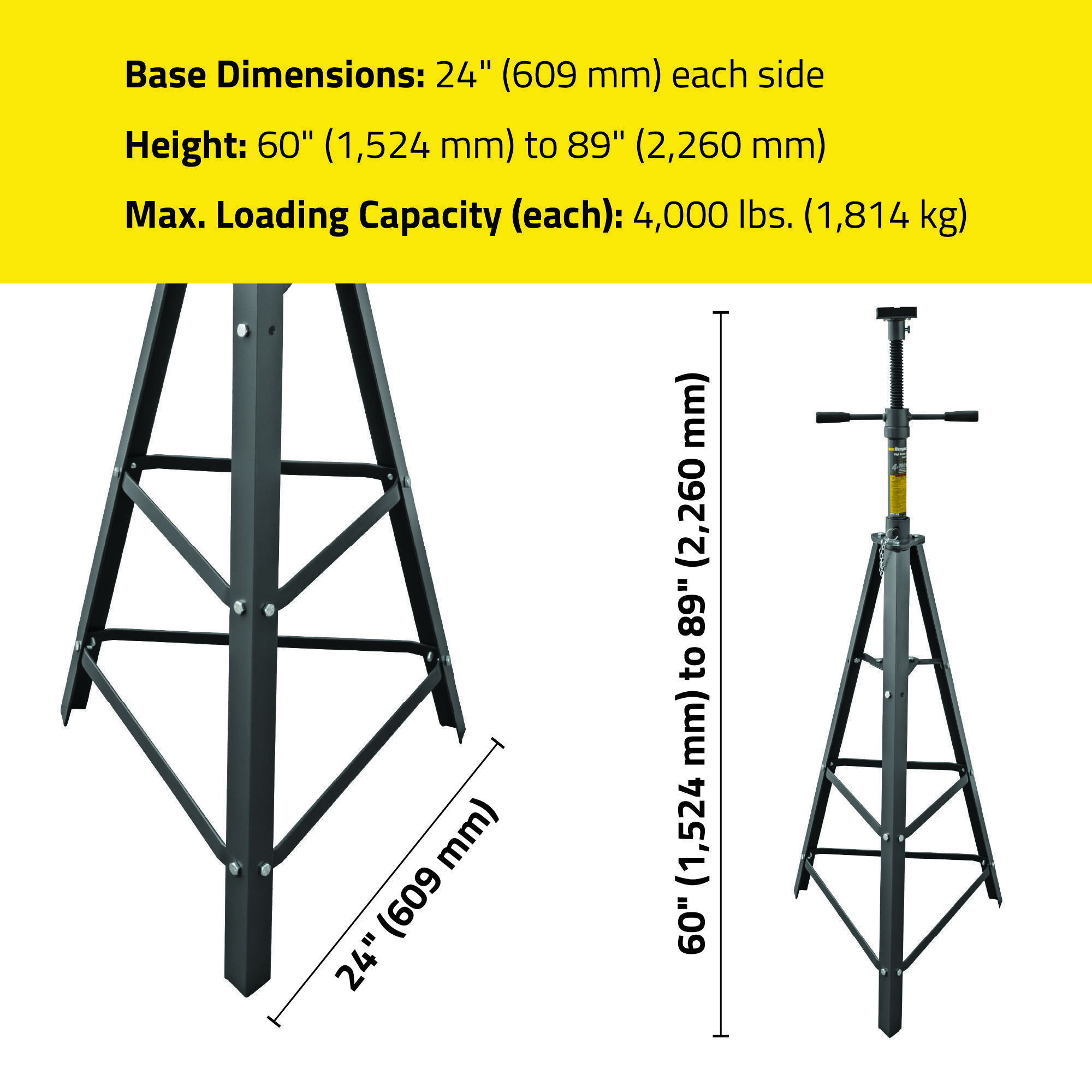 Ranger RJS-2TH 2-Ton Tri-Pod Jack Stand