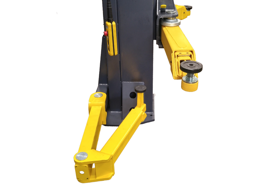 Triple telescoping lift arms providing extended reach for trucks SUVs and EVs
