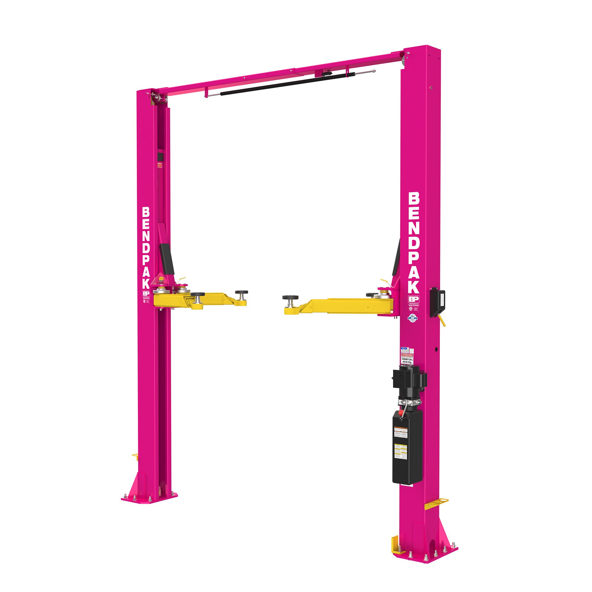 Pink BendPak 10APX two-post lift