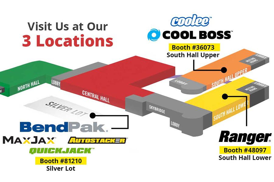 Make sure to swing by our BendPak booths at SEMA!