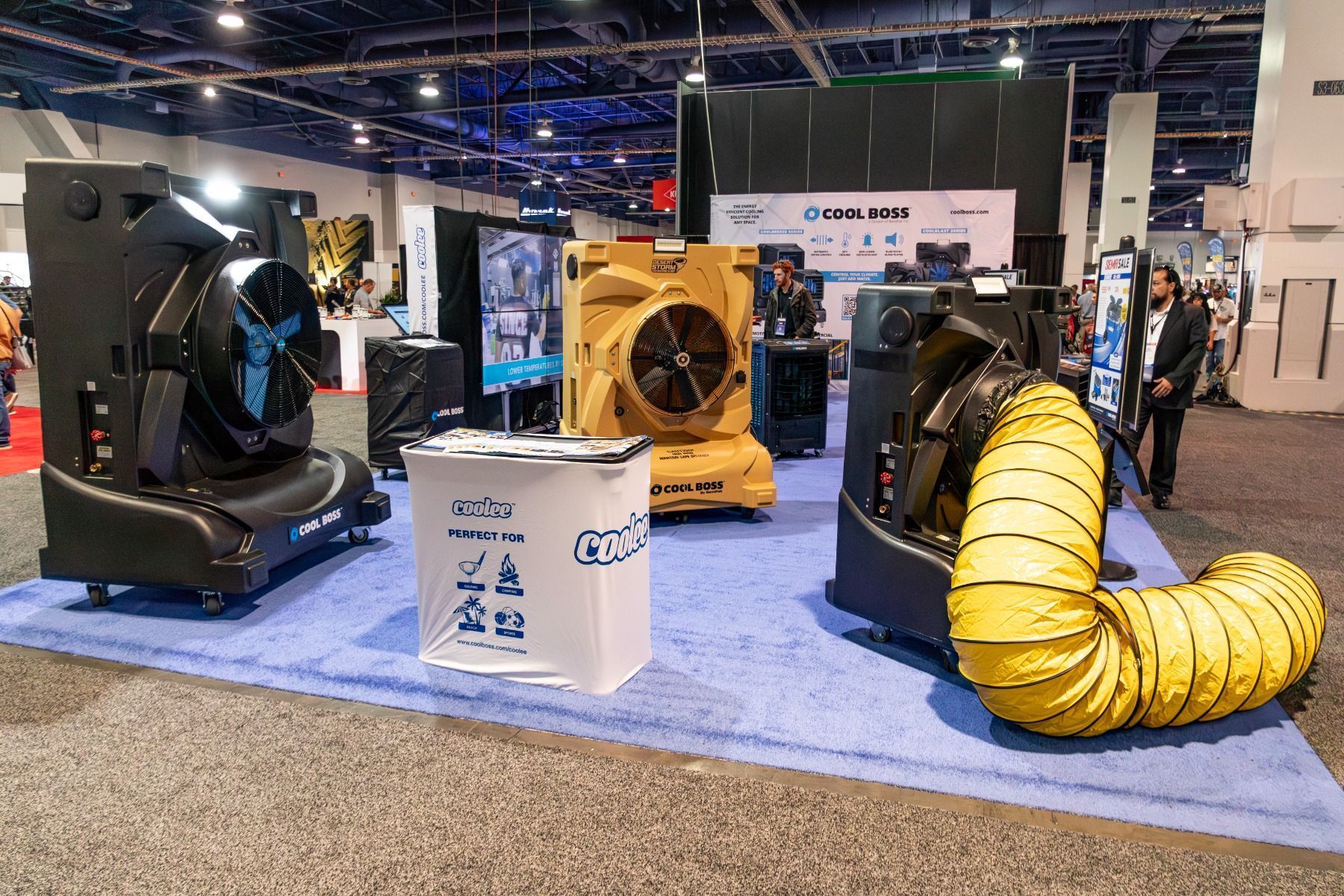 The Cool Boss booth had the best cost-effective cooling solutions in the industry with evaporative air coolers and the revolutionary Coolee!
