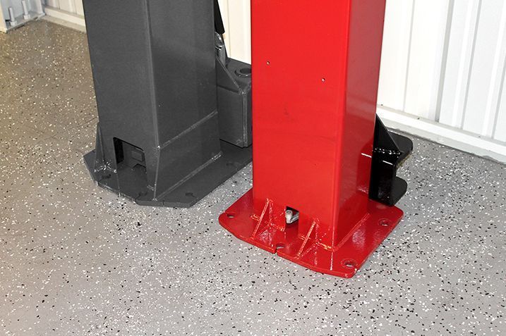 Back of Two-Post Lift Challenger vs. BendPak