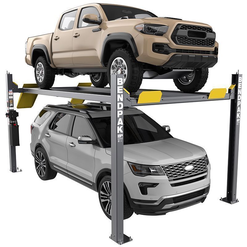HD-9EWT is wider, taller and lifts higher than standard four-post lifts