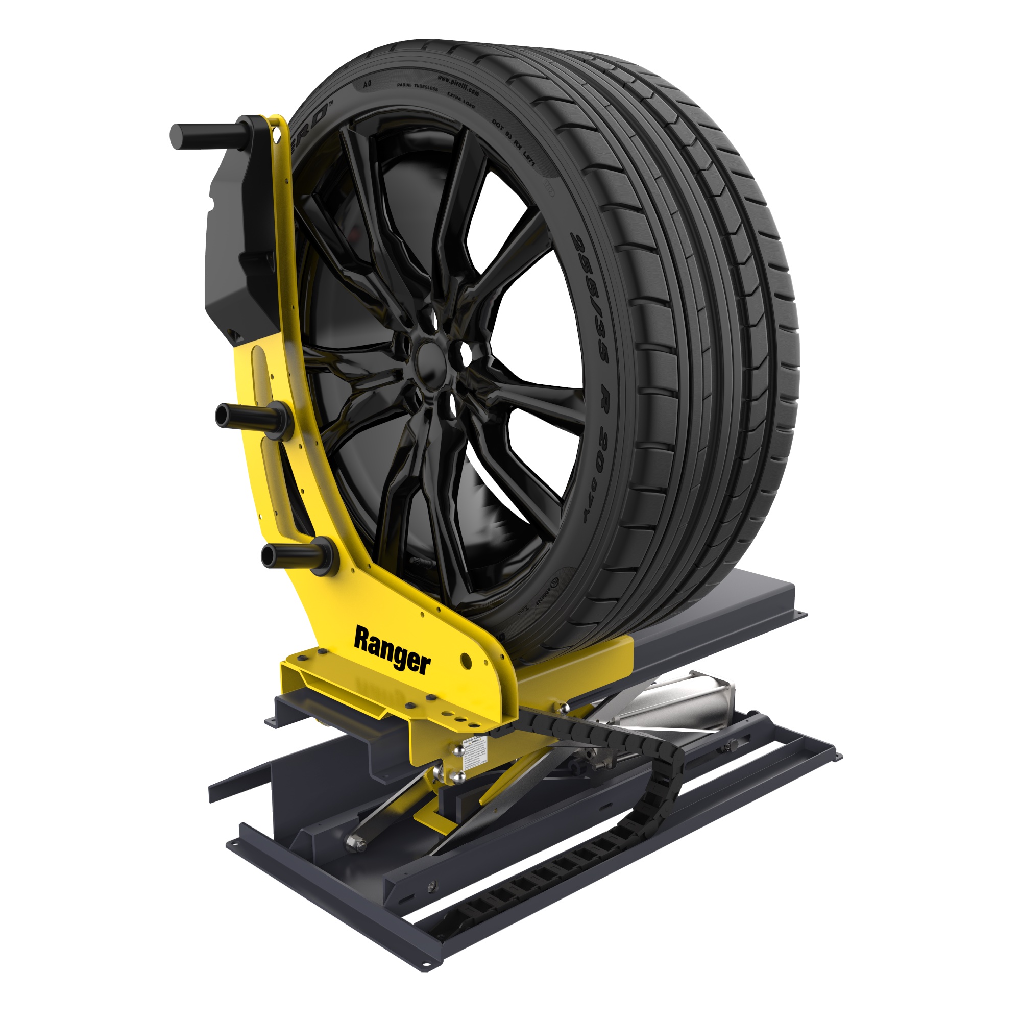 BendPak Ranger RWL175 wheel lift handles heavy tire assemblies with ease for safer, faster mounting on wheel balancers.
