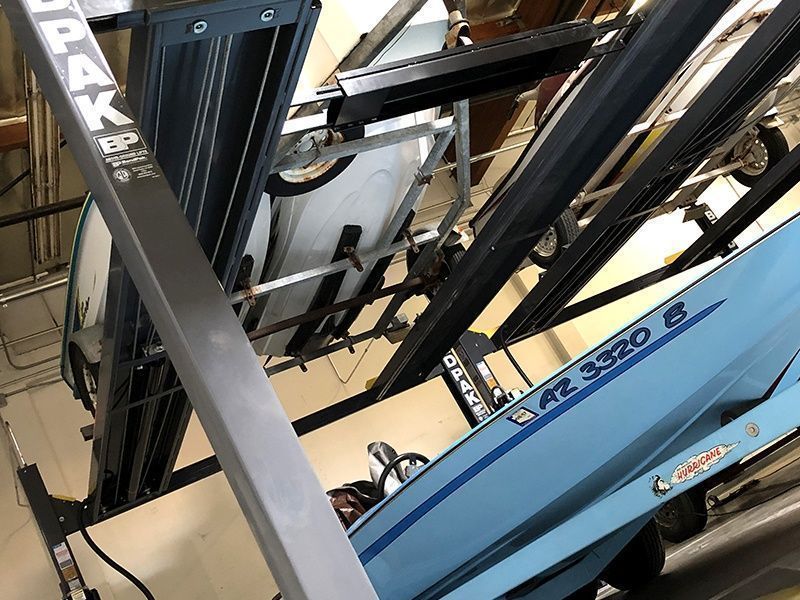 Storing Boats on BendPak Four-Post Lifts