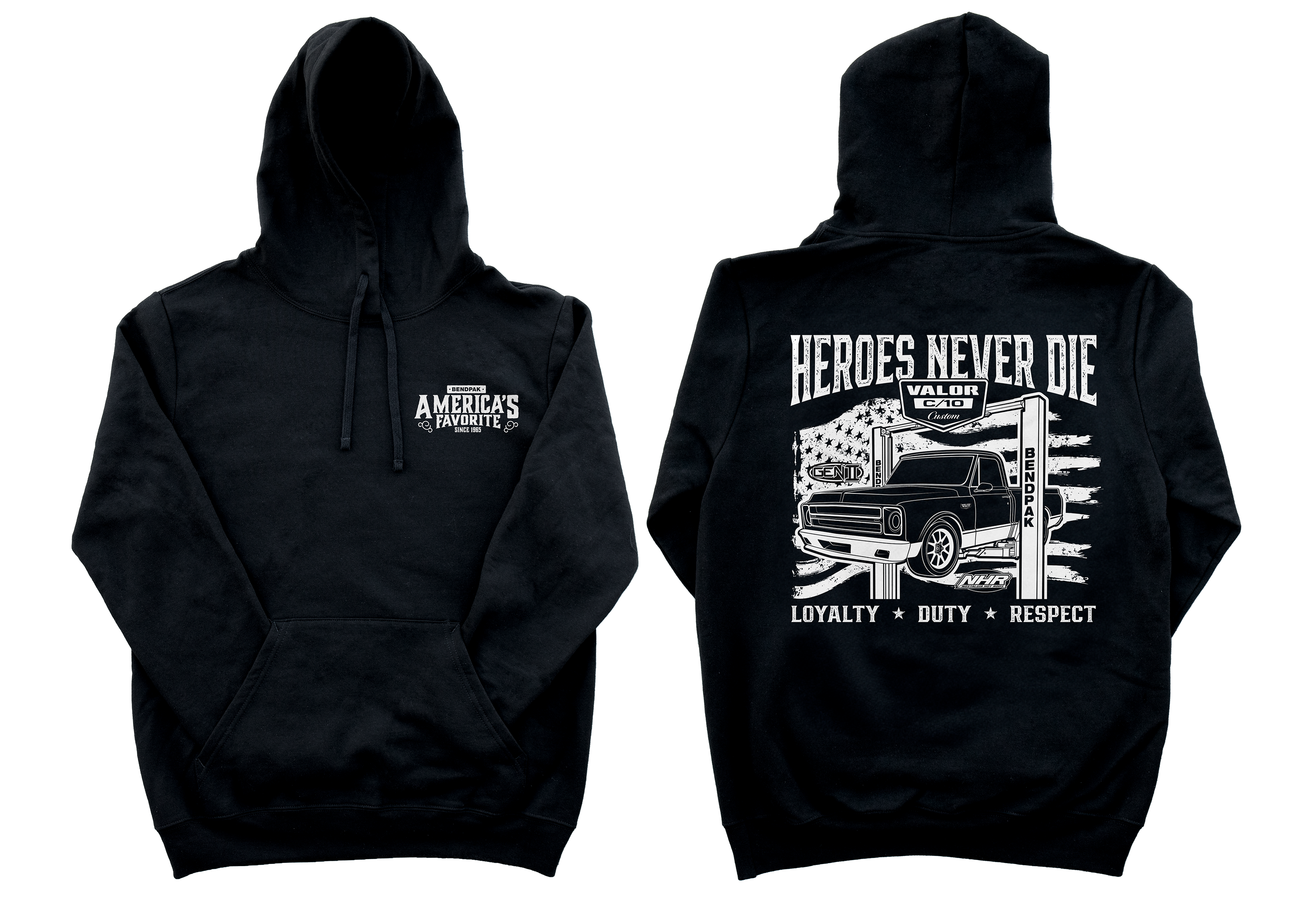 Valor C10 Hoodie from America's Favorite Car Lift Company