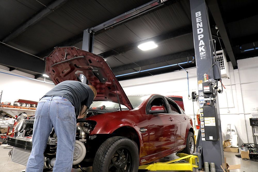 Abel Racing BendPak two-post lift