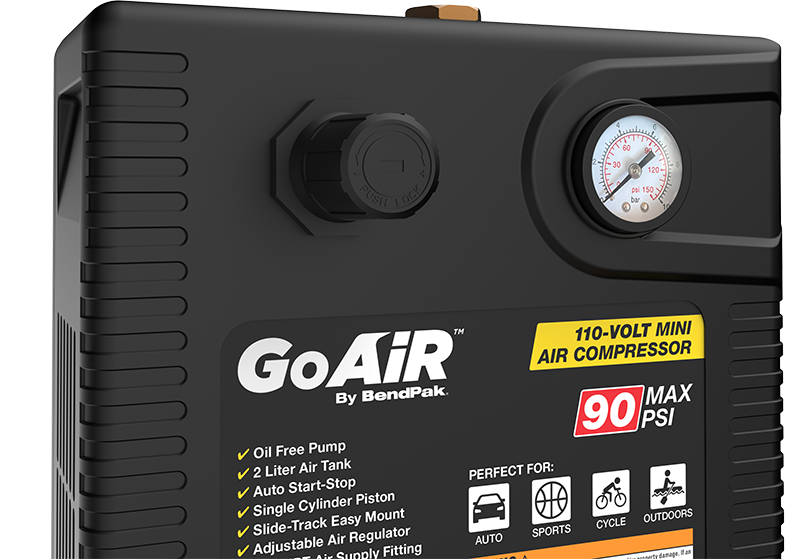 BendPak GoAir Mini Air Compressors with 90 PSI