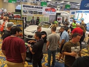 BendPak indoor booth SEMA 2019