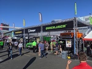 BendPak SEMA outdoor booth