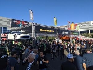 Massive crowds around BendPak outdoor booth