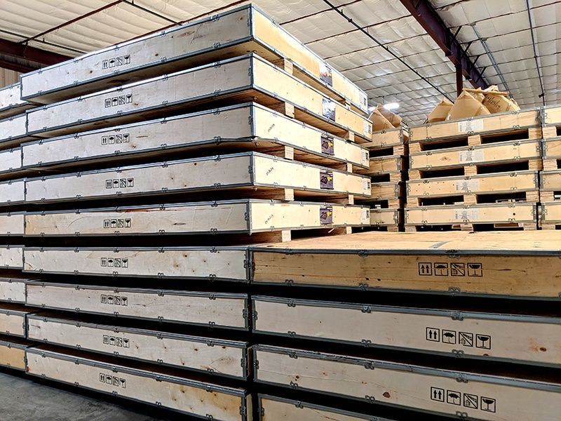 BendPak low-rise lifts now packaged in wooden crates