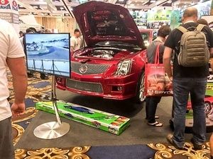 QuickJack lifted at the BendPak booth