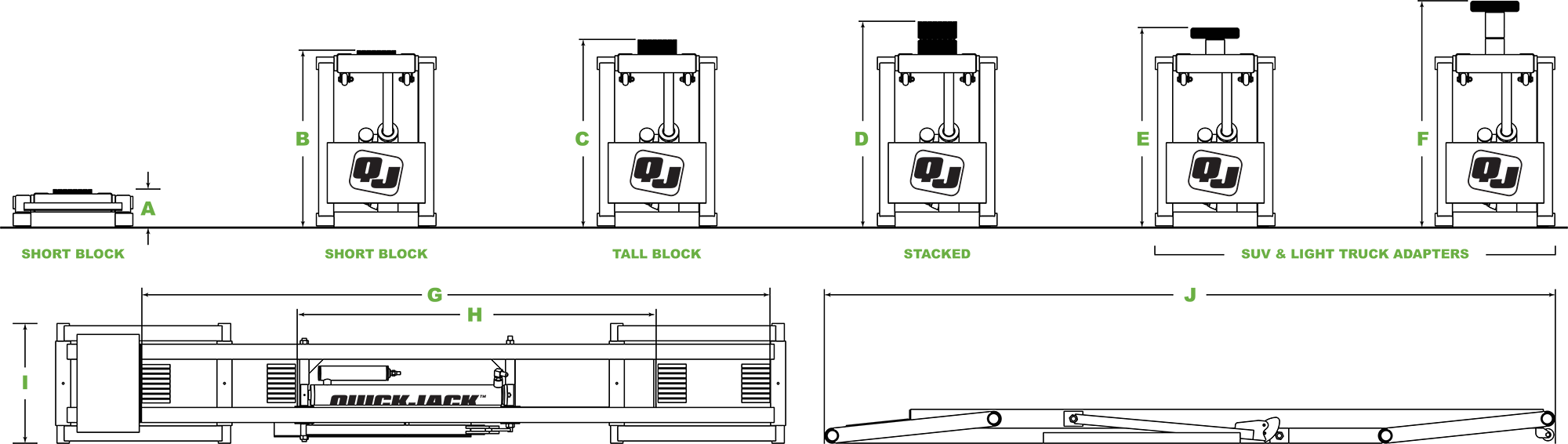 QuickJack Spec Diagram
