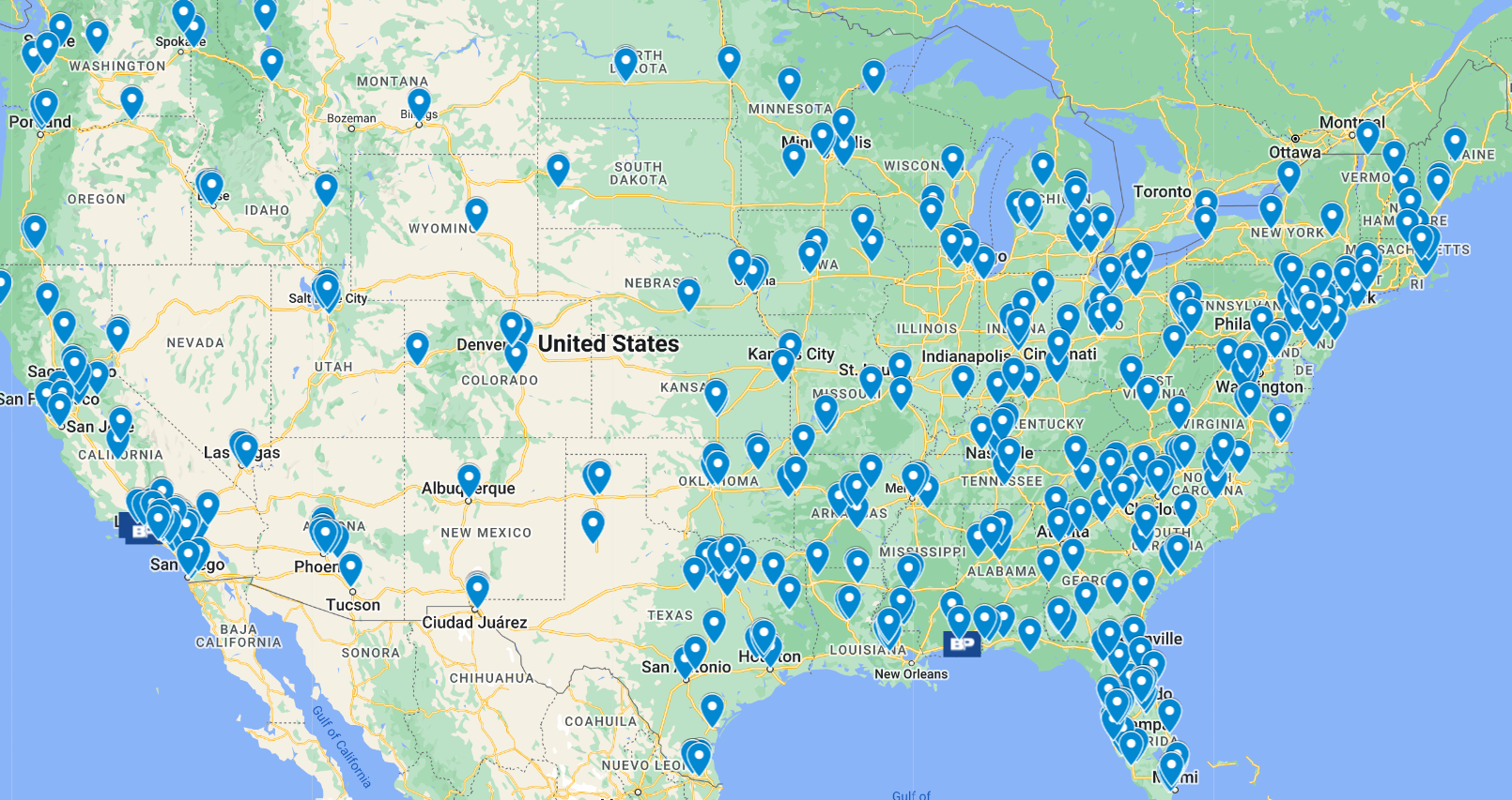 Ranger Select Technician Coverage in United States