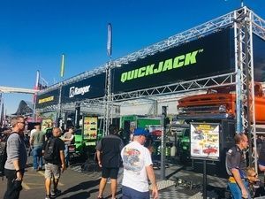 SEMA attendees admiring BendPak product 2019